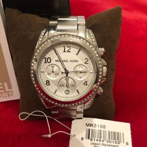 Michael Kors silver bedazzled wrist watch (needs new battery)